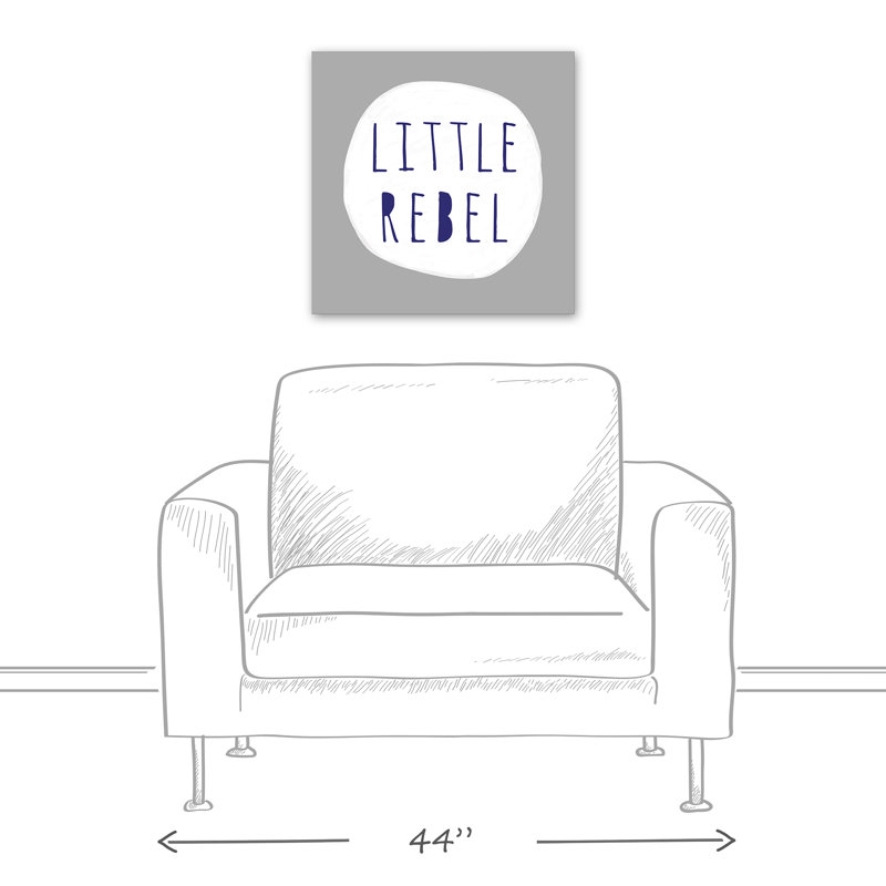 Art sur toile little rebel Mailer, H 24 po x l 24 po x P 1,25 po
