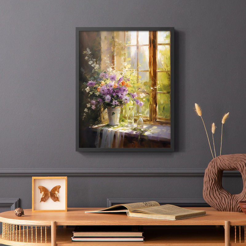 Série FLORAL DCCL XXXVI - reproduction encadrée de qualité supérieure - prête à être accrochée - aucun clou requis