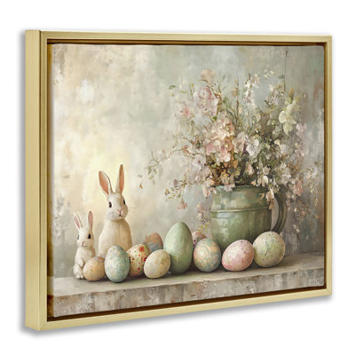 Art mural sur toile flottant pastel, nature morte de Pâques, design par Franklyn Gregory