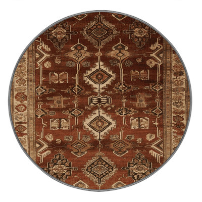 Machine Washable Turkish Brown Area Rug