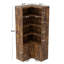 82.6" Corner Bookshelf with Doors, 6 Tier Large Corner Bookcase-1309055763
