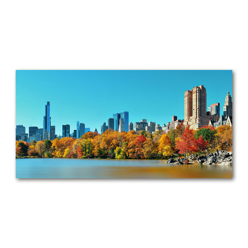 New York in the Fall 1 Piece Wrapped Canvas Wall Art