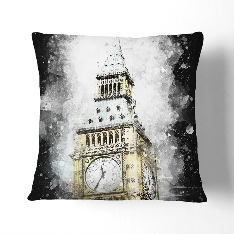 Square Cushion, 40cm H x 40cm W x 15cm D, Black