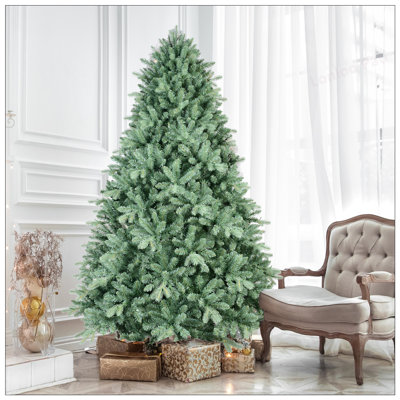 5FT Blue-Green Tint Christmas Tree With 1194 PE And PVC Tips – Unique Full-Bodied Design, Easy Assembly, Stable Metal Stand, Eye-Catching Holiday Decor