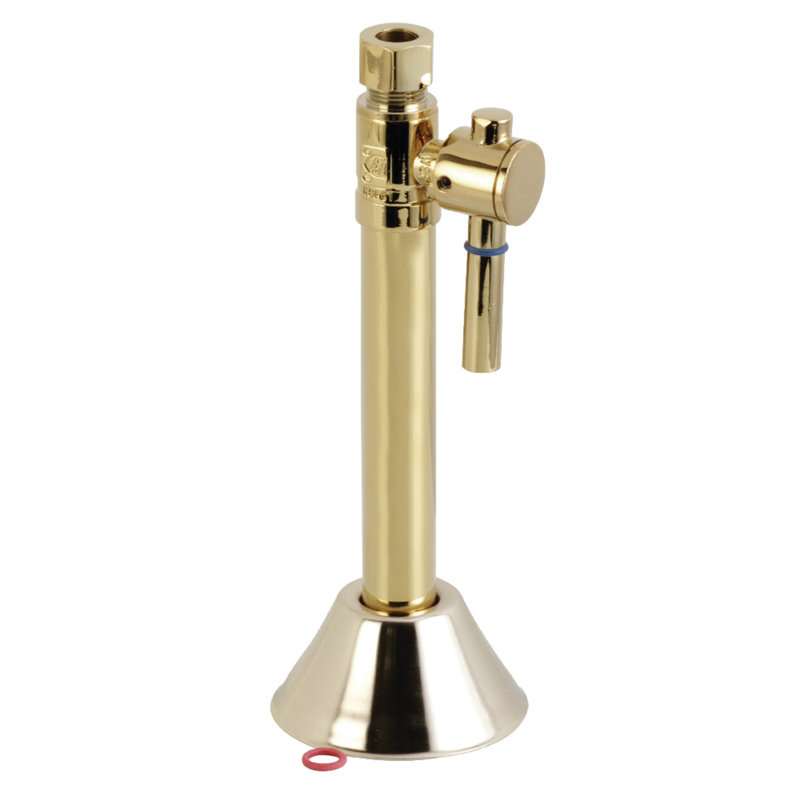 Soupape d'arrêt droite Kingston 1/4 "x 3 / 8po Kingston, Laiton poli