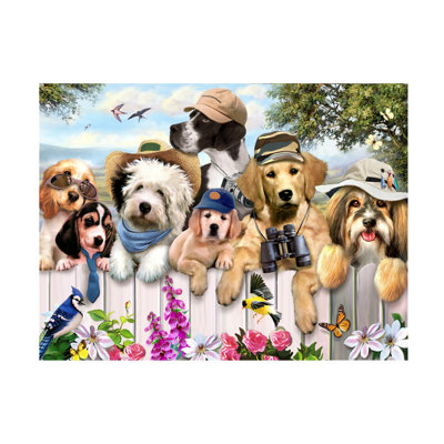  Wrapped Canvas Wall Art - Howard Robinson 'Best Pals' Wall Art for Living Room, Bedroom, or Office Décor - 14x19