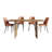 Edinburg 4-Person Mango Solid Wood Double Pedestal Dining Set-91026455