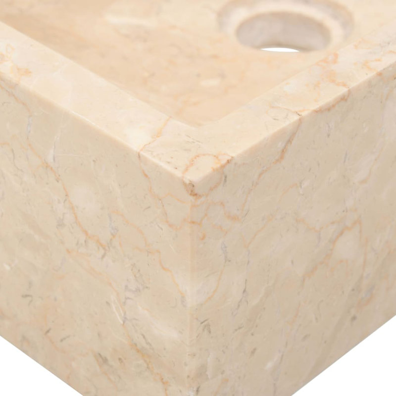 Kilmarnock 740mm Single Bathroom Vanity with Vessel Marble Basin, Cream