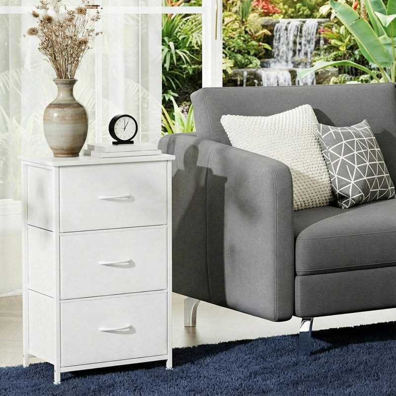 40 cm W Chest of 3 Drawers, White