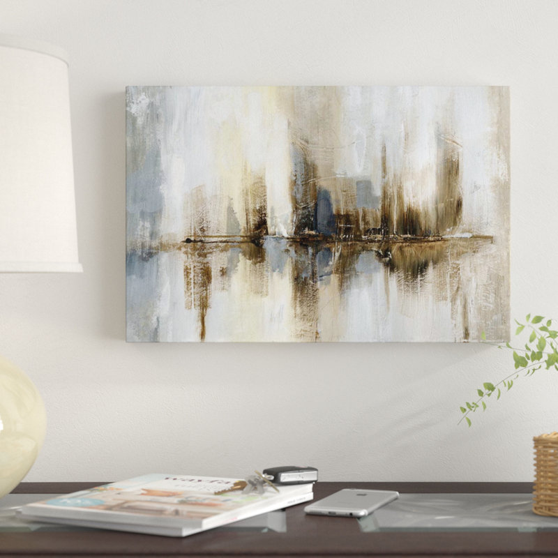 «Harbor Lights», reproduction sur toile, H 26 po x l 40 po x P 1,5 po, Pas de tapis, Toile tendue