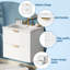 [Meuble-lavabo double mural moderne 48 po] Lavabos séparés | 4 tiroirs | Combo de rangement compact pour petite salle de bain?-863103779