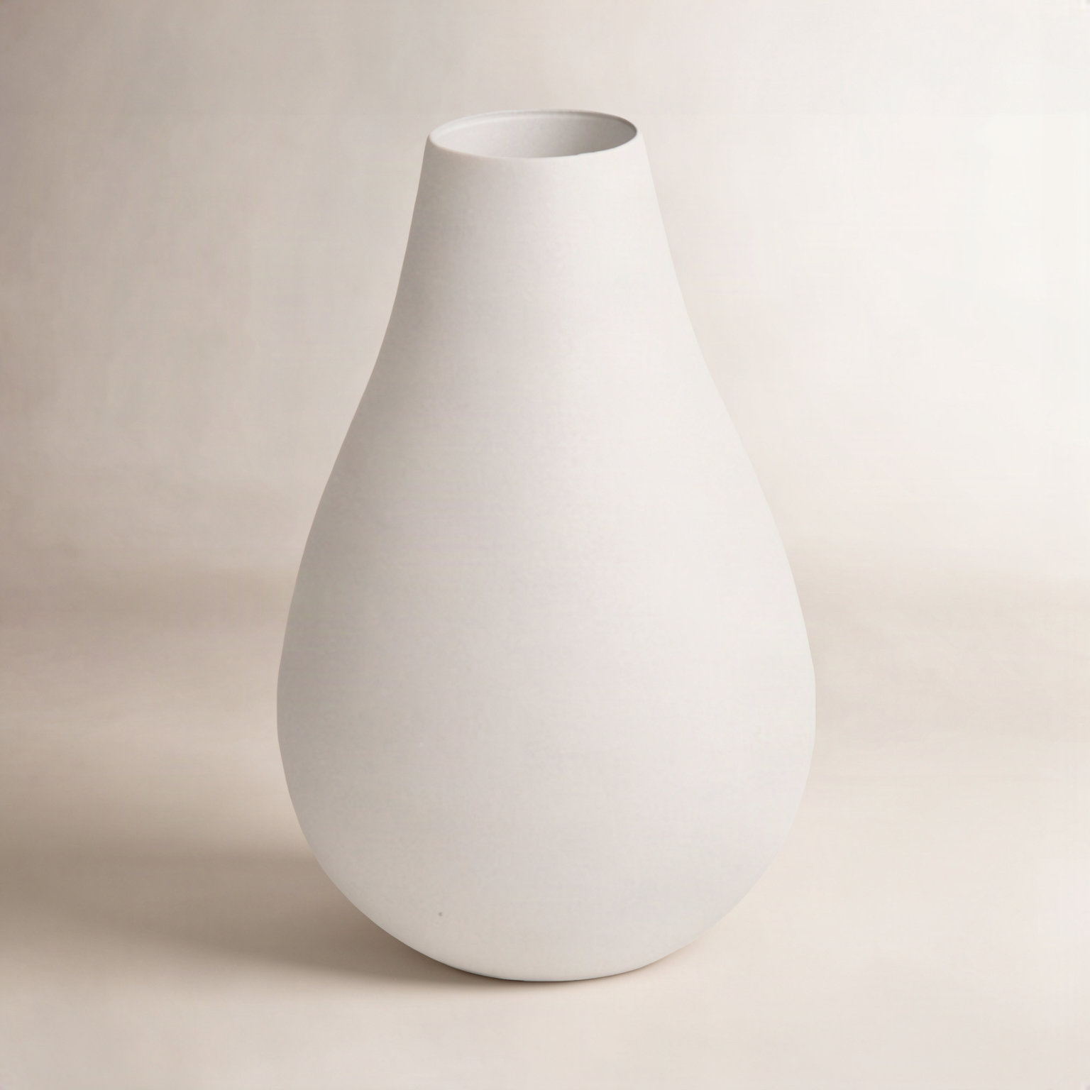 Jenny Large White Iron Table Vase, White