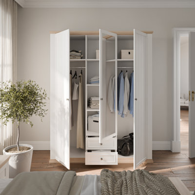 3 Door Manufactured Wood Wardrobe