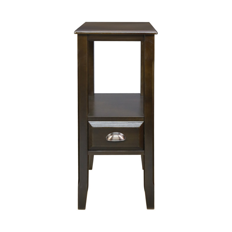 Casual Home End Table, Espresso Wood