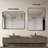 22X30 Inch Black Metal Framed Rectangular Bathrrom Mirror For Wall.-1383616622