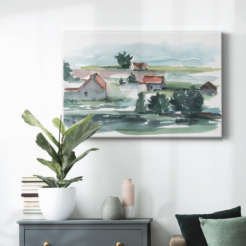 «Valley Farm II», toile tendue avec châssis, H 24 po x l 36 po