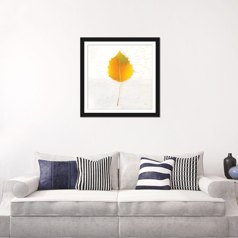 « automne colors iii », impression sur toile, H 16 po x l 16 po x P 1 po, Papier d'art encadré noir, Blanc