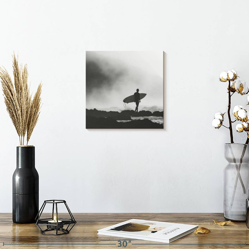 Waiting For The Wave, 10" H x 10" W
