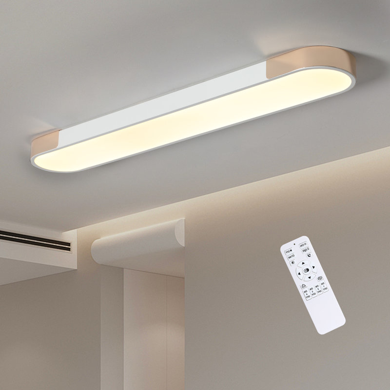 Muscato 1-Light 100.1cm LED Flush Mount, White/Gold