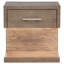 Barley Brown 1-Drawer Nightstand Bedside Table