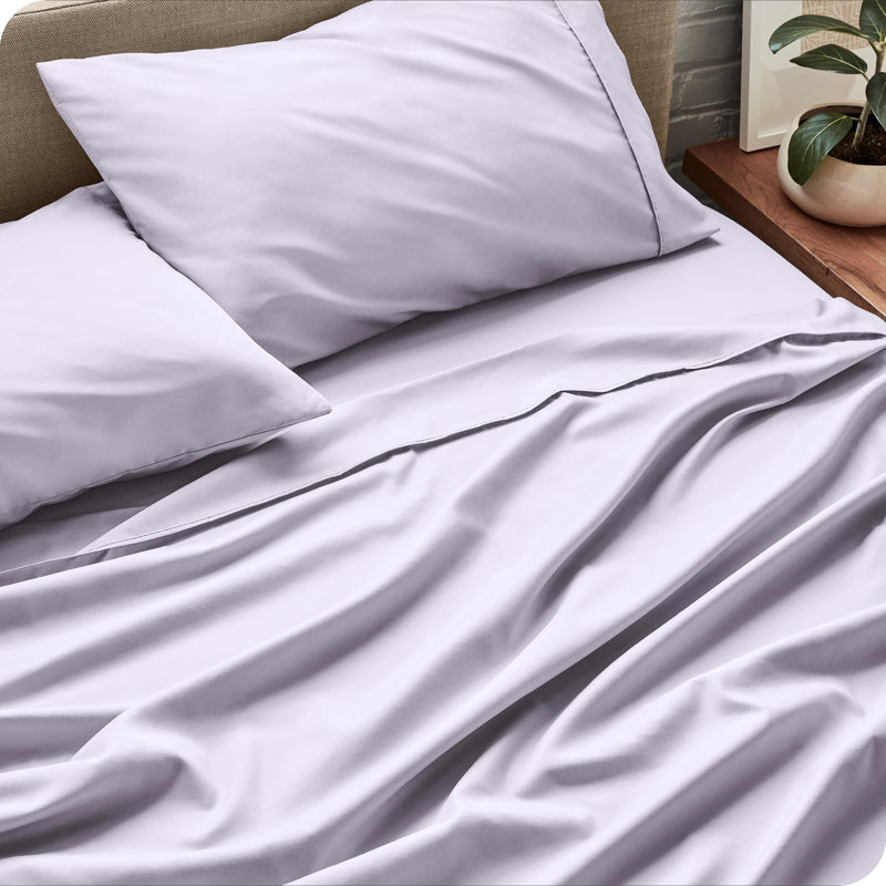Bare Home Ultra-Soft Microfiber Sheet Set, Queen Sheet Set + 1 Fitted Sheet + 2 Pillowcases, Light Lavender