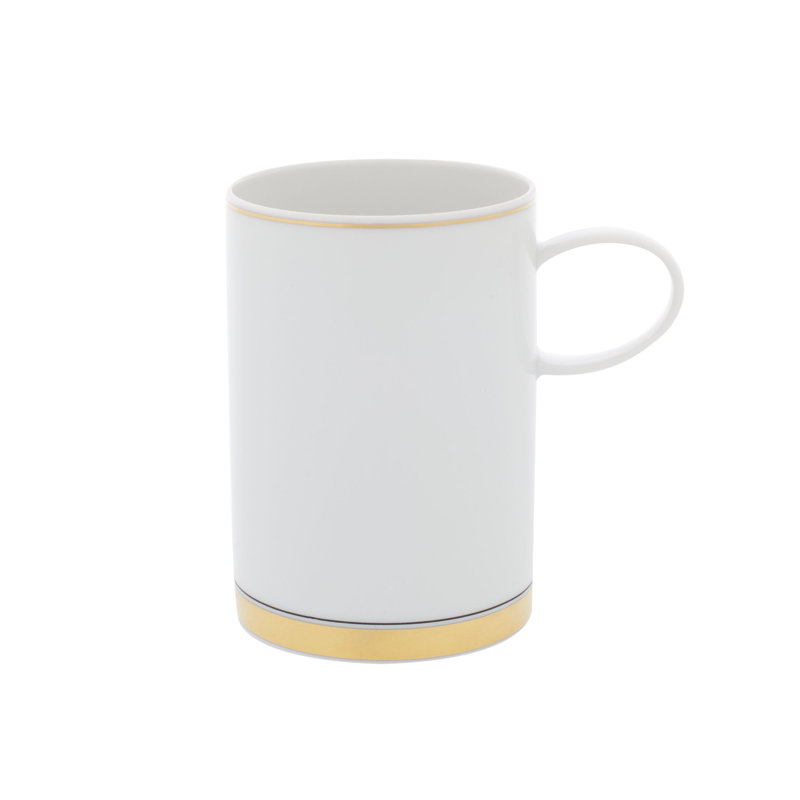 Domo Gold Porcelain Coffee Mug, Gold