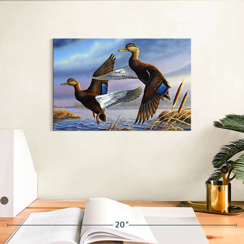 Black Mallards, 8" H x 12" W