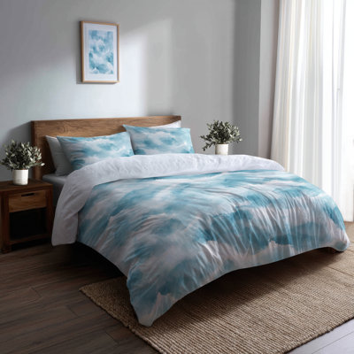 Abstract Bedding Set of 6 - Beach Coastal Mist Comforter Bedding Set