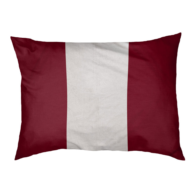 Coussin Detroit, Maroon/White/Maroon, Medium (28" W x 18" D x 6" H)
