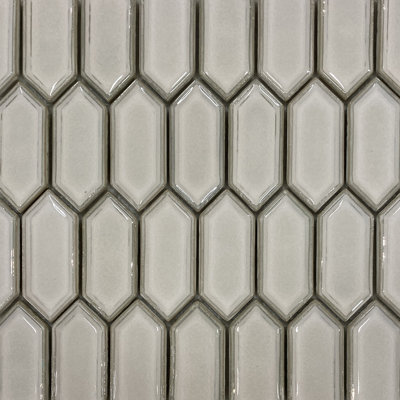 Carreau de mosaïque en nid d'abeille en porcelaine biseauté 1,38 po x 3,38 po Palermo