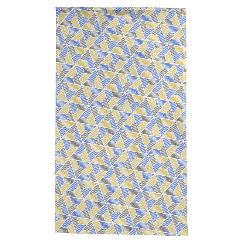 Nappe trapézoïdale Leffel, Bleu / jaune / gris