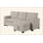 Upholstered Pull Out Sectional Sofa With Chaise-1131504643