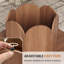 Table basse ronde 31,5 ", table d'appoint en bois brun pour le salon