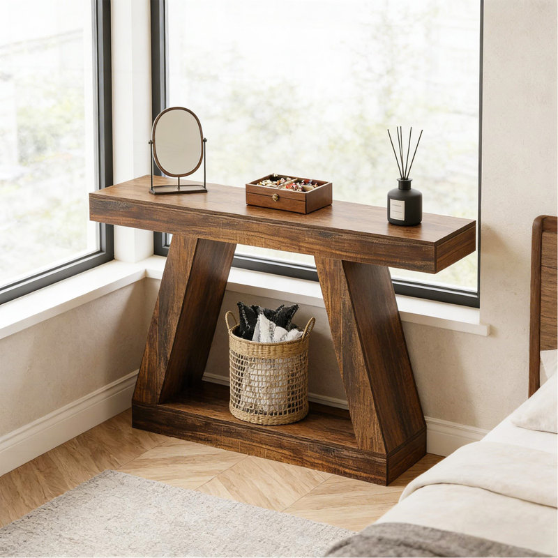 Vintage Two-Tier Storage Couch Table,Console Table,Side Table