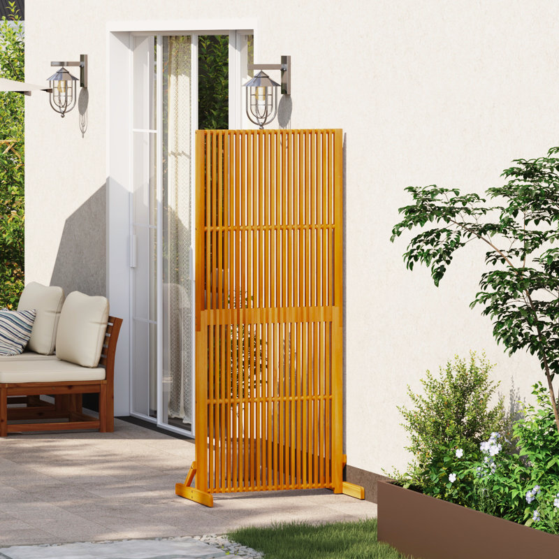 79.5cm W x 180.5cm H Solid Wood Single Panel Room Divider