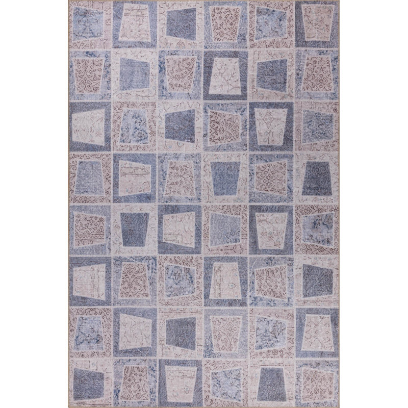 Luxueux tapis gris, 5,0 x 7,5 pieds | 100% polyester, 1850 g / m² | Hauteur du velours doux: 0,2 pouce | Sous-face en polyester recyclé écologique | Tapis mécanique, parfait pour le salon et la chambre à coucher