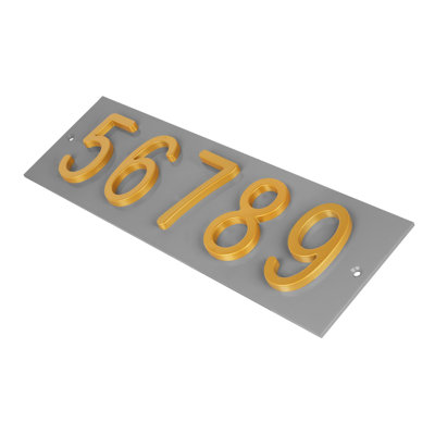 Amgo Flush Mount Modern Personalized House Numbers Horizontal Address Plaque