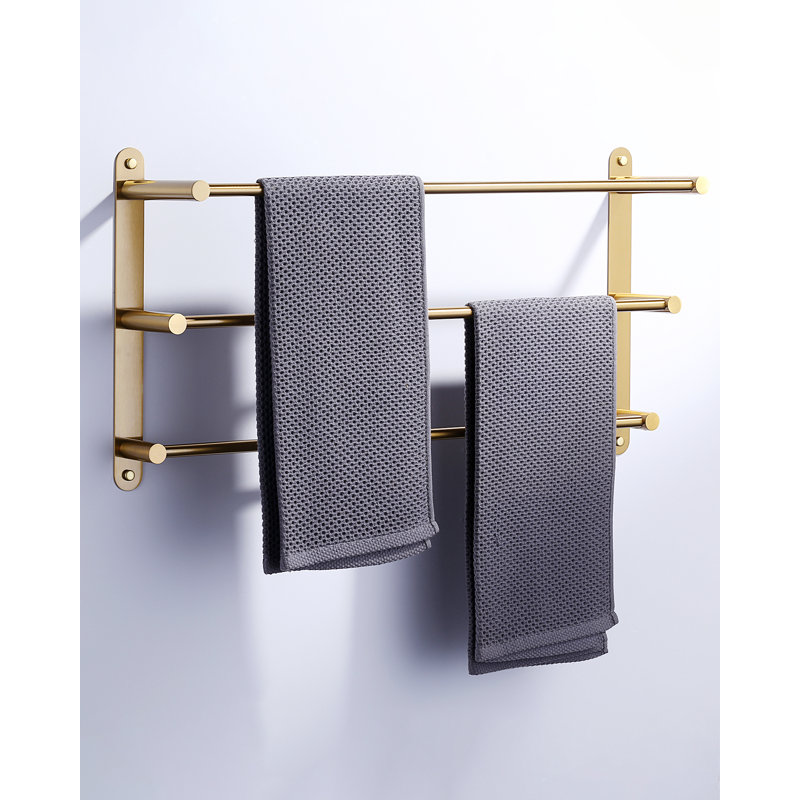 Porte-serviettes mural Minimalist European and American Series, 24", Or brossé