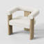 Fauteuil d'appoint rembourré avec structure en bois massif Sherpa Luxe-1364305579