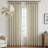 Pleated Linen Curtains, Semi Sheer Light Filtering Pinch Pleat with Hooks and Rings,Back Tab Drapes,Set of 2-1746195812-1776769551