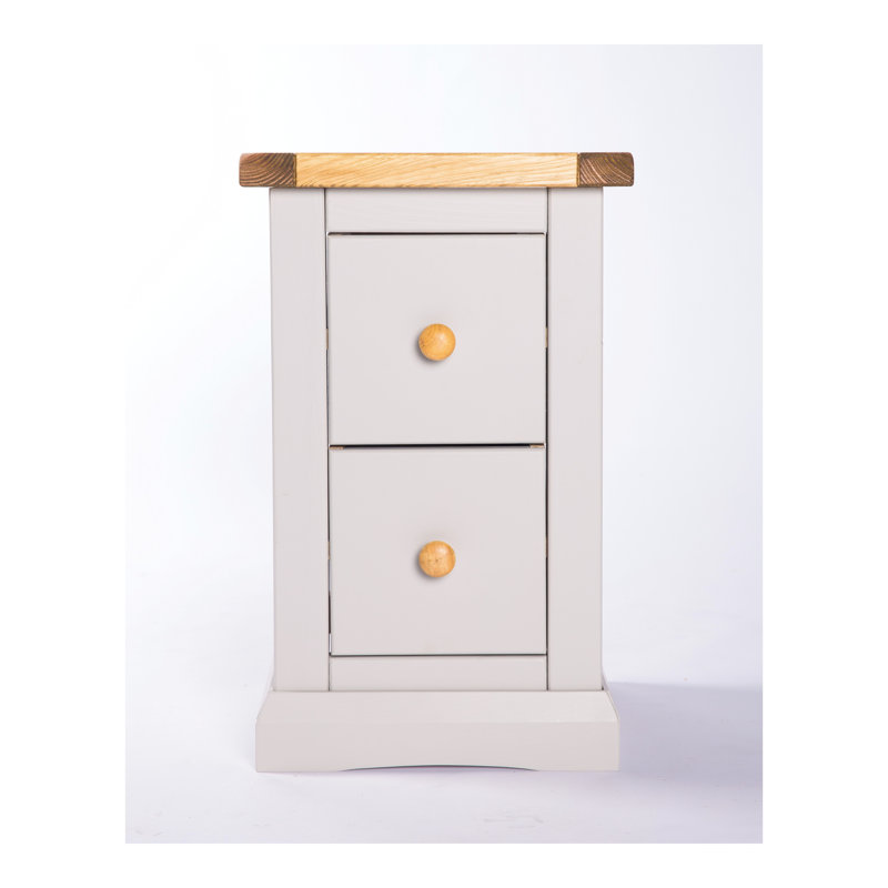 Engleman 35 cm W Bedside Table, Grey
