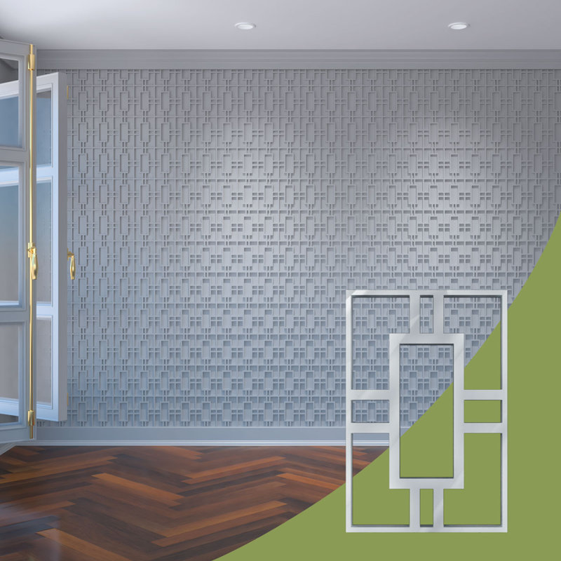 Hastings Decorative Fretwork Acrylic Wall Panels, Extra Small, 4 7/8"W x 7 3/8"H x 1/8"T, White, White