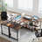 L-Shaped Metal Base Computer Desk