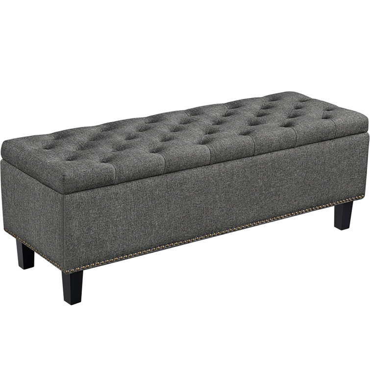 Riella Polyester Upholstered Storage Bench