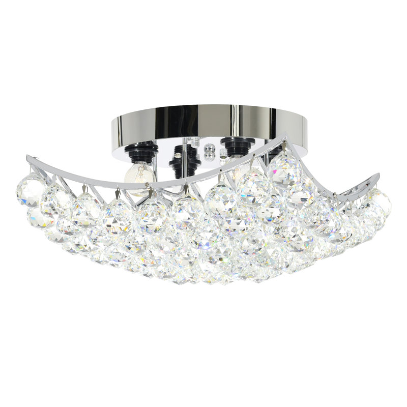 Plafonnier semi-encastré 4 lumières Magnus, H 8 po x l 14 po x P 14 po
