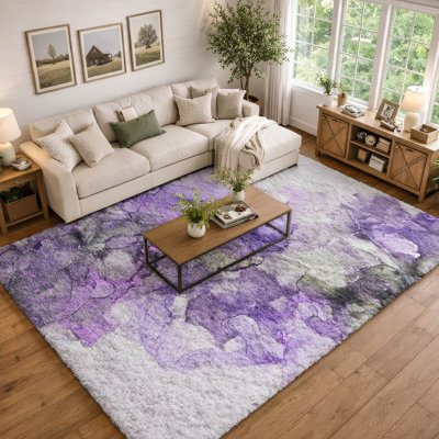Tapis de qualité supérieure lavable à la machine Dream Shag ADS520 Watercolors