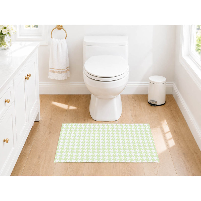 Tapis de toilette rectangulaire absorbant et antidérapant Send in the Hounds, Single - 21" L x 34" W, Ocean Blue