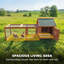 72" Chicken Coop, Wooden Hen House Poultry Cage for 2 Chickens
