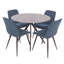 Holmen Round Metal Base Dining Table-768882195