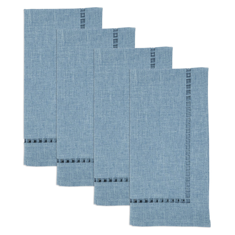 Laser-Cut Hemstitch Napkin (Set of 4), Blue